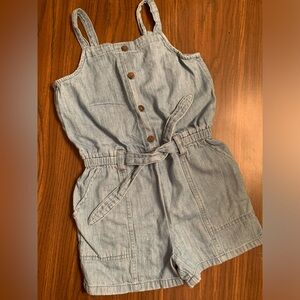GIRLS DENIM ROMPER